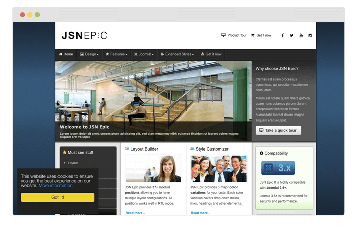 Cookie Law display Cookie Law display